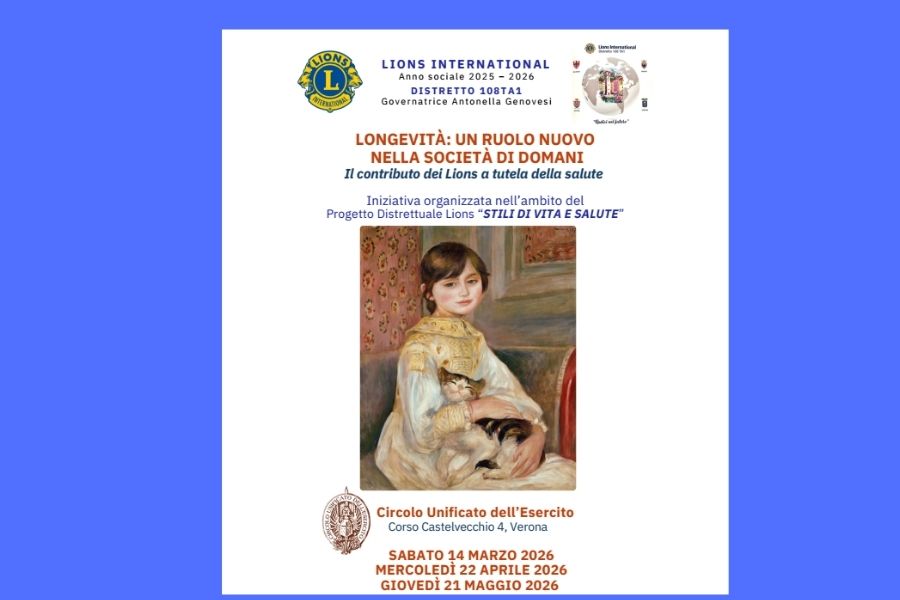 Clicca per accedere all'articolo LONGEVITÀ: UN RUOLO NUOVO NELLA SOCIETÀ DI DOMANI Il contributo dei Lions a tutela della Salute