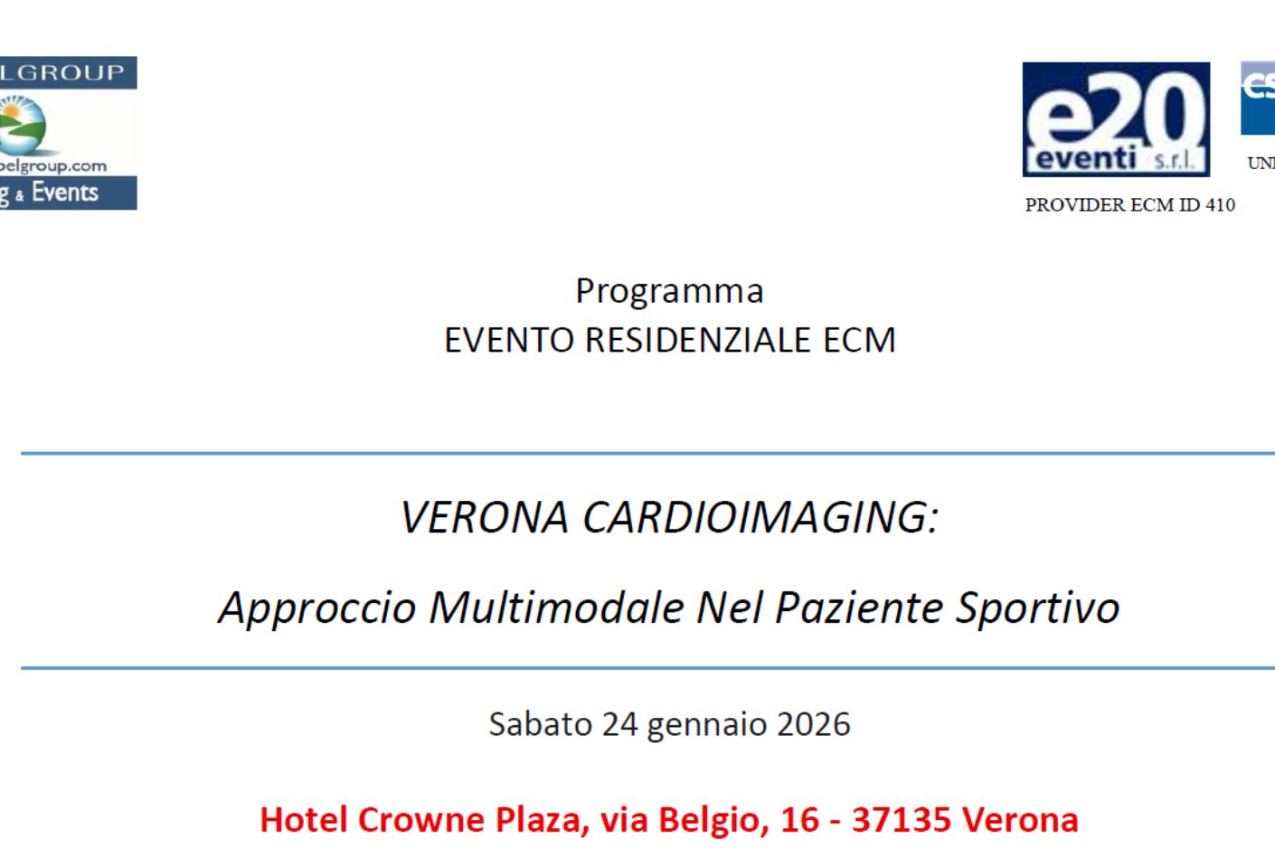 Clicca per accedere all'articolo VERONA CARDIOIMAGING: Approccio Multimodale Nel Paziente Sportivo 