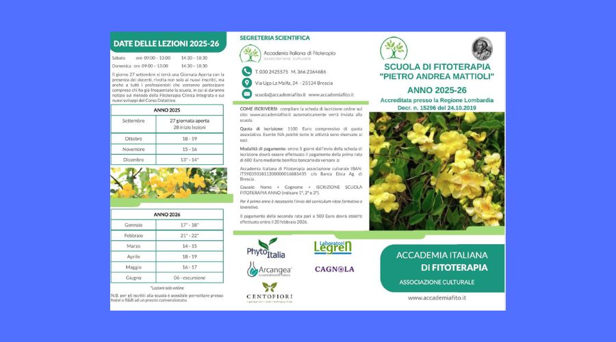 Clicca per accedere all'articolo CORSO DI FITOTERAPIA APPLICATA 